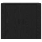 Aparador alto Roble Negro 80 x 33 x 150 cm Madera de ingeniería