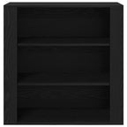 Aparador alto Roble Negro 80 x 33 x 150 cm Madera de ingeniería