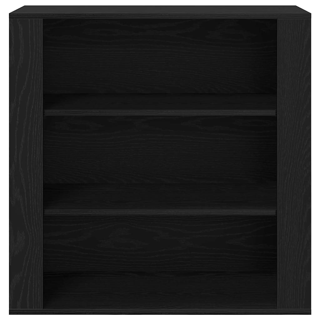 Aparador alto Roble Negro 80 x 33 x 150 cm Madera de ingeniería