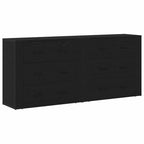 Aparador Roble Negro 160 x 33 x 70 cm Madera de ingeniería