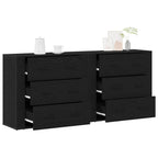 Aparador Roble Negro 160 x 33 x 70 cm Madera de ingeniería