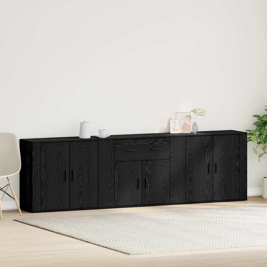 Sideboard Grey Concrete 89 x 34.5 x 80 cm Engineered Wood