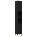 Juego de muebles de baño Montaje en la pared 3 pcs Roble Negro