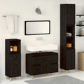 Juego de muebles de baño con cajón 3 pcs Madera contrachapada