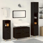 Juego de muebles de baño con cajón 3 pcs Madera contrachapada