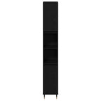 Juego de muebles de baño 3 pcs Roble Negro 30 x 30 x 190 cm