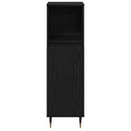 Juego de muebles de baño 3 pcs Roble Negro 30 x 30 x 190 cm