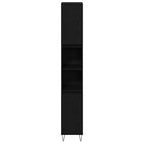 Juego de muebles de baño 3 pcs Roble Negro 30 x 30 x 190 cm