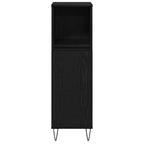 Juego de muebles de baño 3 pcs Roble Negro 30 x 30 x 190 cm