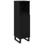 Juego de muebles de baño Montaje en la pared 3 pcs Roble Negro