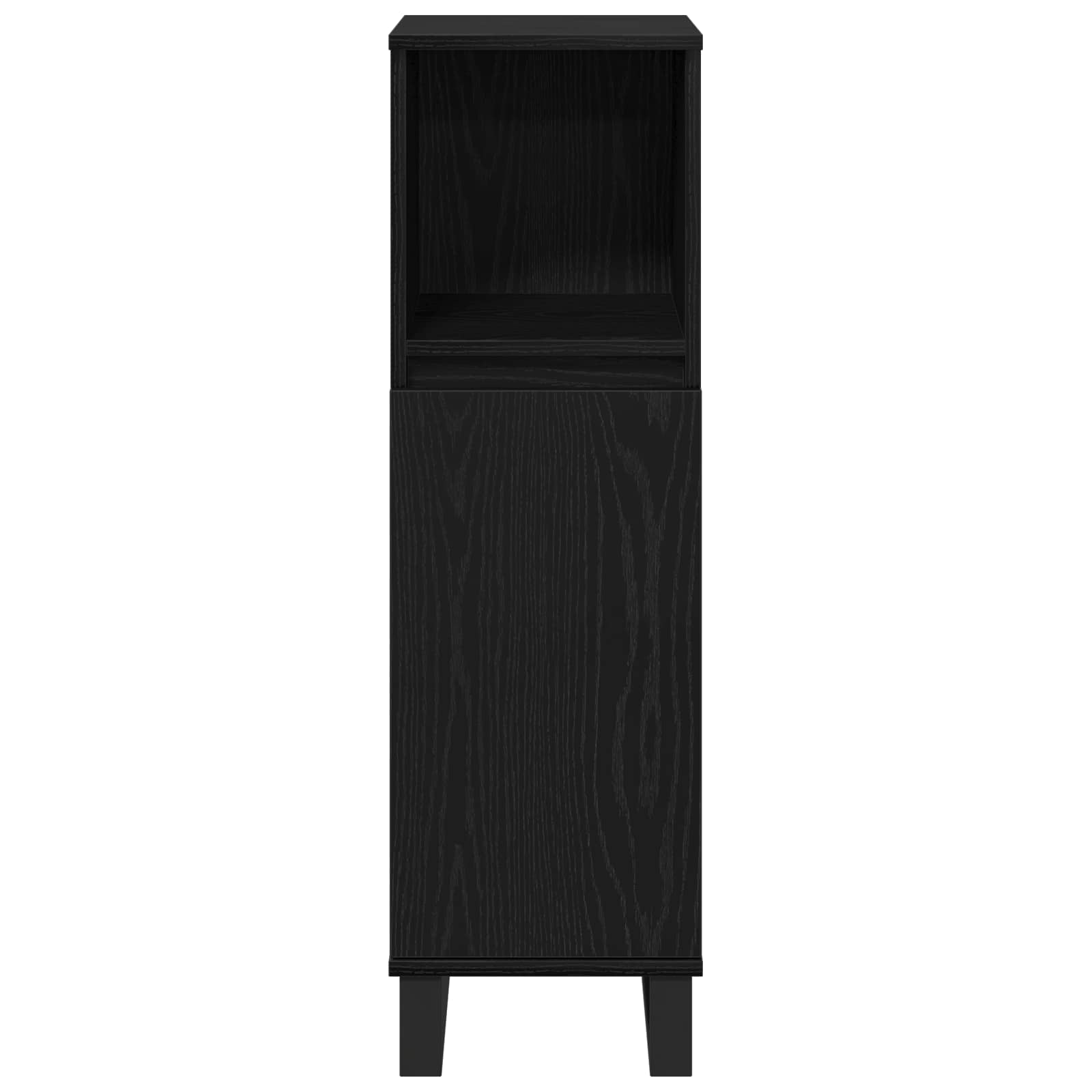 Juego de muebles de baño Montaje en la pared 3 pcs Roble Negro