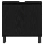 Juego de muebles de baño Montaje en la pared 3 pcs Roble Negro