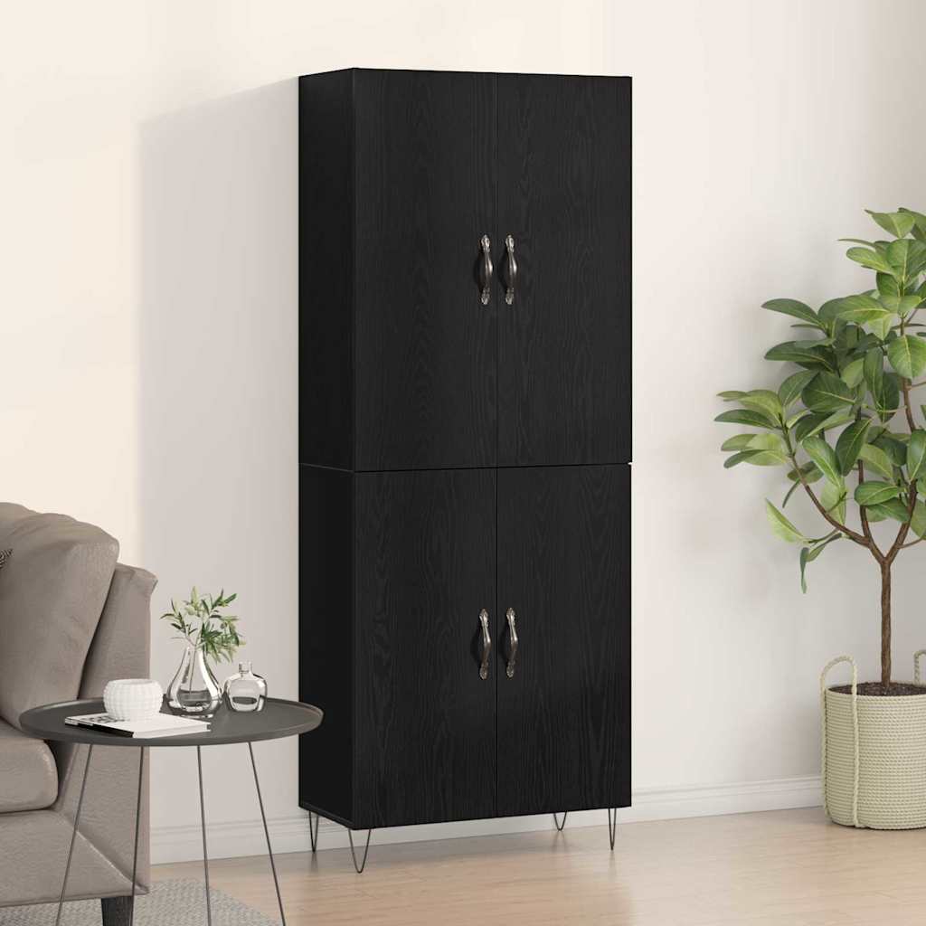 Aparador alto 2 pcs Madera vieja Madera de ingeniería