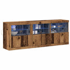 Aparador LED Madera envejecida 181 x 37 x 67 cm