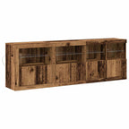 Aparador LED Madera vieja 202 x 37 x 67 cm Madera de ingeniería