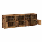 Aparador LED Madera vieja 202 x 37 x 67 cm Madera de ingeniería