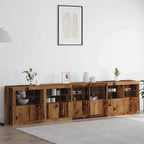 Aparador LED Madera vieja 283 x 37 x 67 cm Madera de ingeniería