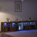 Aparador LED Madera vieja 283 x 37 x 67 cm Madera de ingeniería