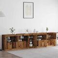 Aparador LED Madera vieja 283 x 37 x 67 cm Madera de ingeniería