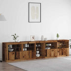 Aparador LED Madera vieja 283 x 37 x 67 cm Madera de ingeniería