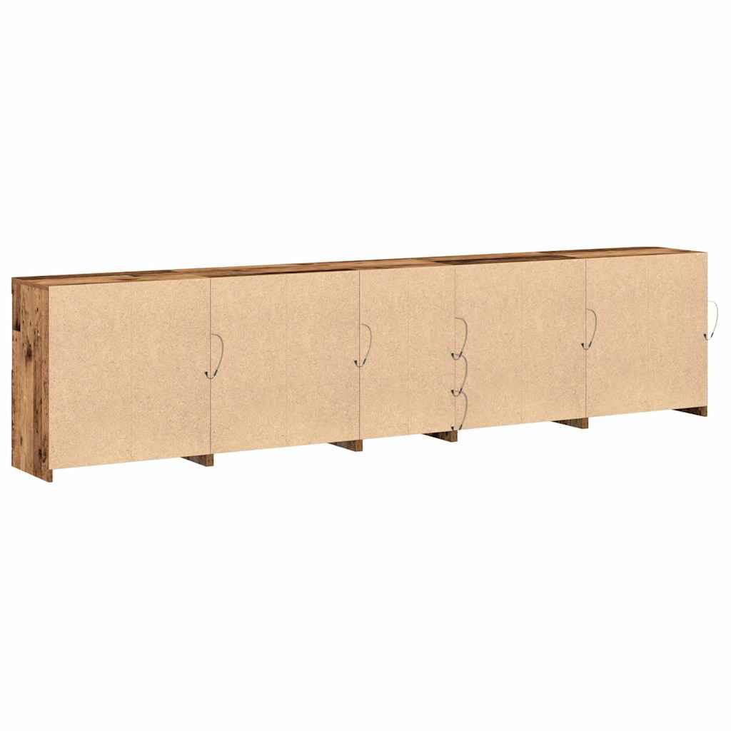 Aparador LED Madera vieja 283 x 37 x 67 cm Madera de ingeniería