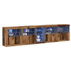 Aparador LED Madera vieja 283 x 37 x 67 cm Madera de ingeniería