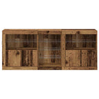 Aparador LED Madera vieja 162 x 37 x 67 cm Madera de ingeniería