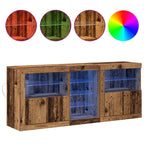 Aparador LED Madera vieja 162 x 37 x 67 cm Madera de ingeniería
