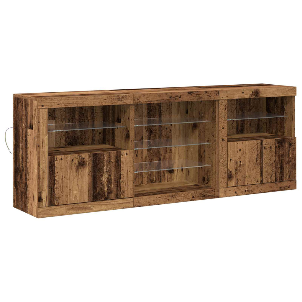 Aparador LED Madera vieja 181,5 x 37 x 67 cm
