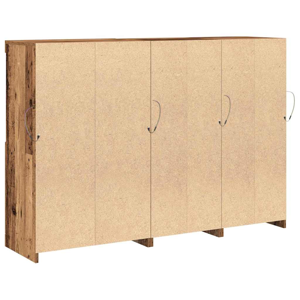 Aparador LED Madera vieja 142,5 x 37 x 100 cm