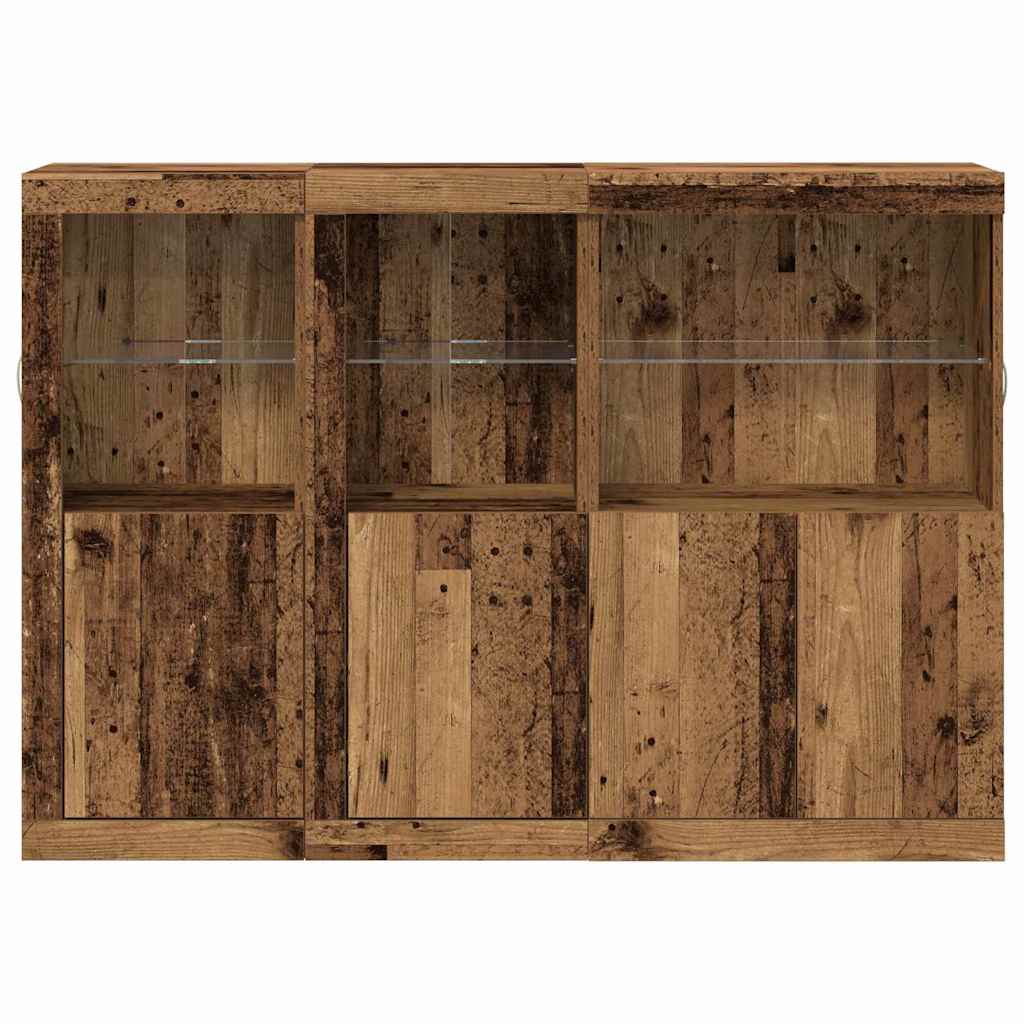 Aparador LED Madera vieja 142,5 x 37 x 100 cm