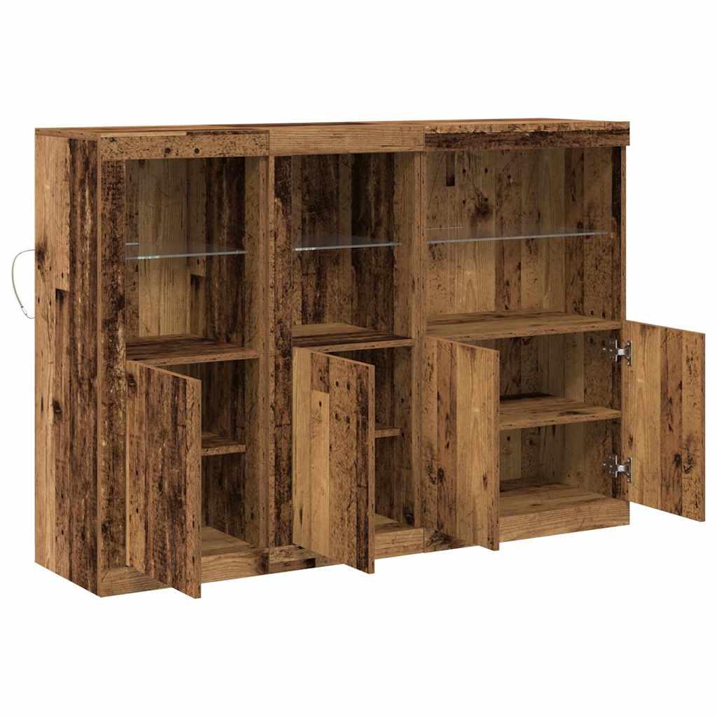 Aparador LED Madera vieja 142,5 x 37 x 100 cm