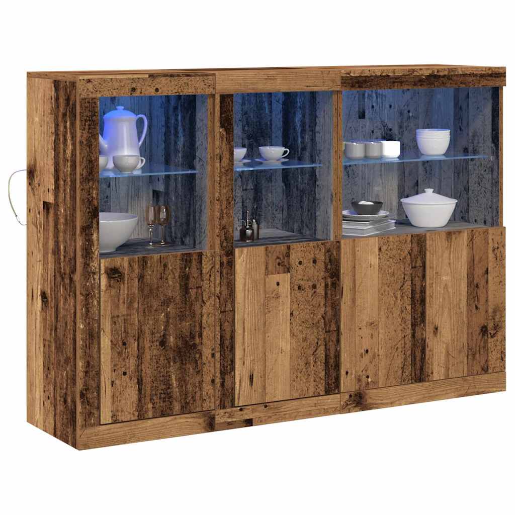 Aparador LED Madera vieja 142,5 x 37 x 100 cm