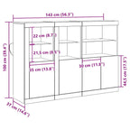 Aparador LED Madera vieja 142,5 x 37 x 100 cm