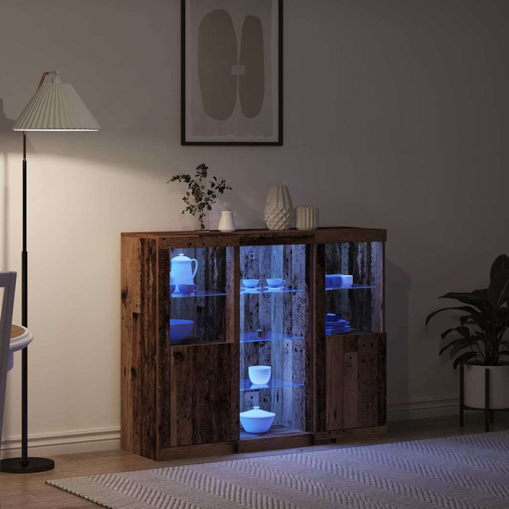 Aparador LED Madera vieja 123 x 37 x 100 cm