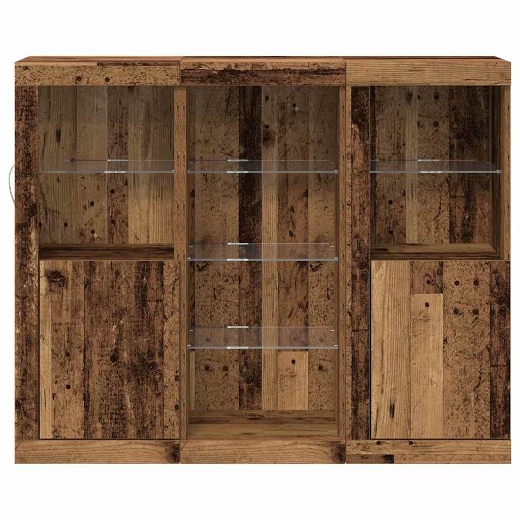 Aparador LED Madera vieja 123 x 37 x 100 cm