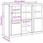 Aparador LED Madera vieja 123 x 37 x 100 cm