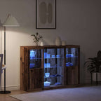 Aparador LED Madera vieja 142,5 x 37 x 100 cm