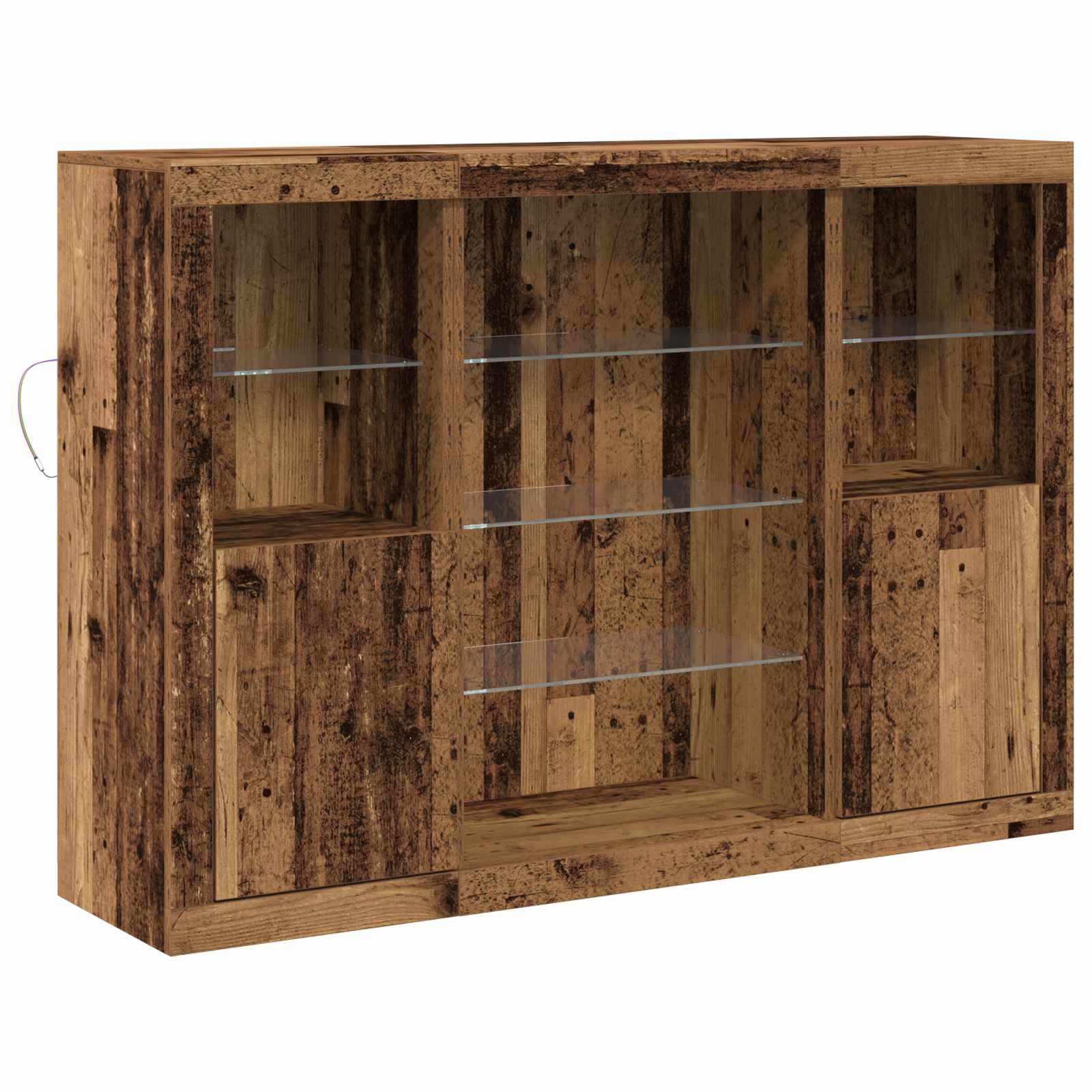 Aparador LED Madera vieja 142,5 x 37 x 100 cm