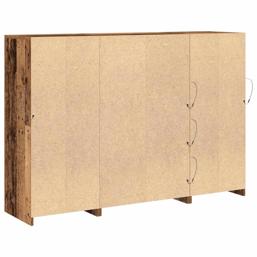 Aparador LED Madera vieja 142,5 x 37 x 100 cm