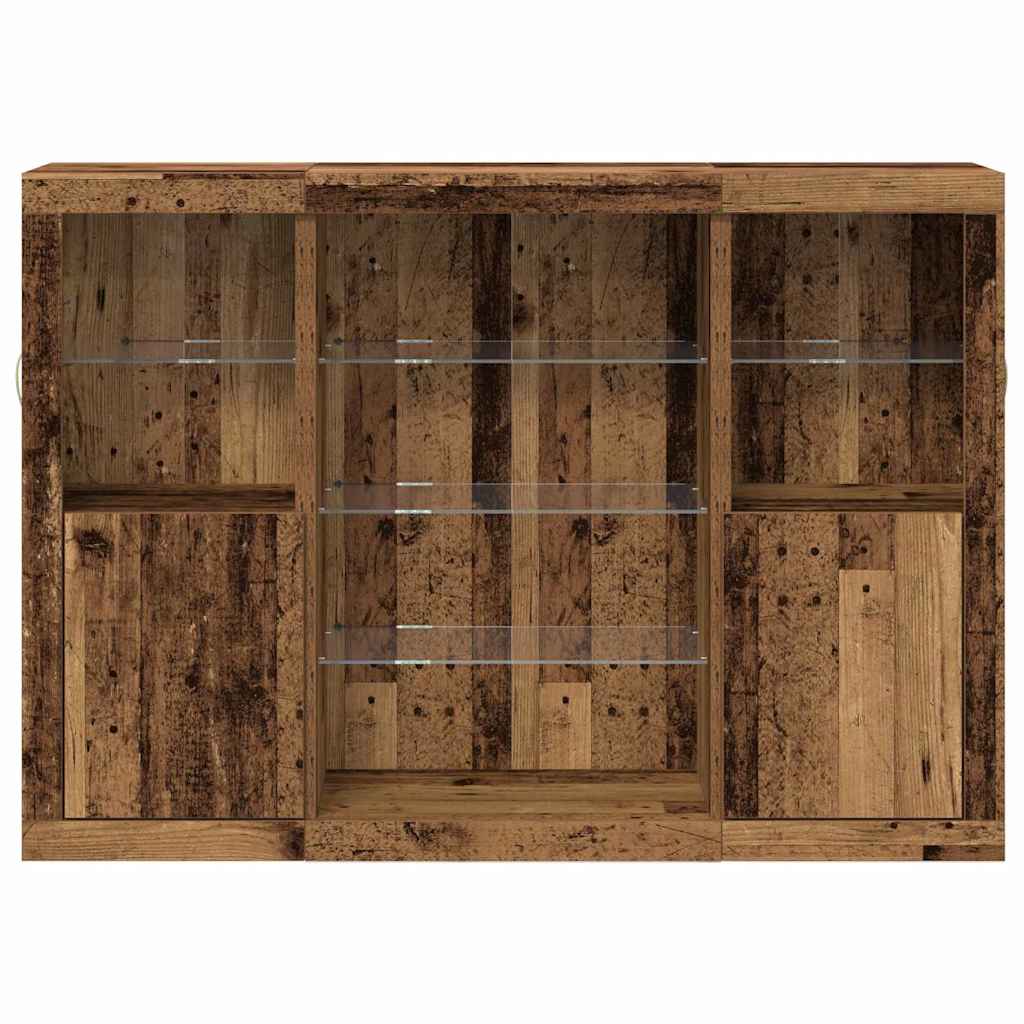 Aparador LED Madera vieja 142,5 x 37 x 100 cm