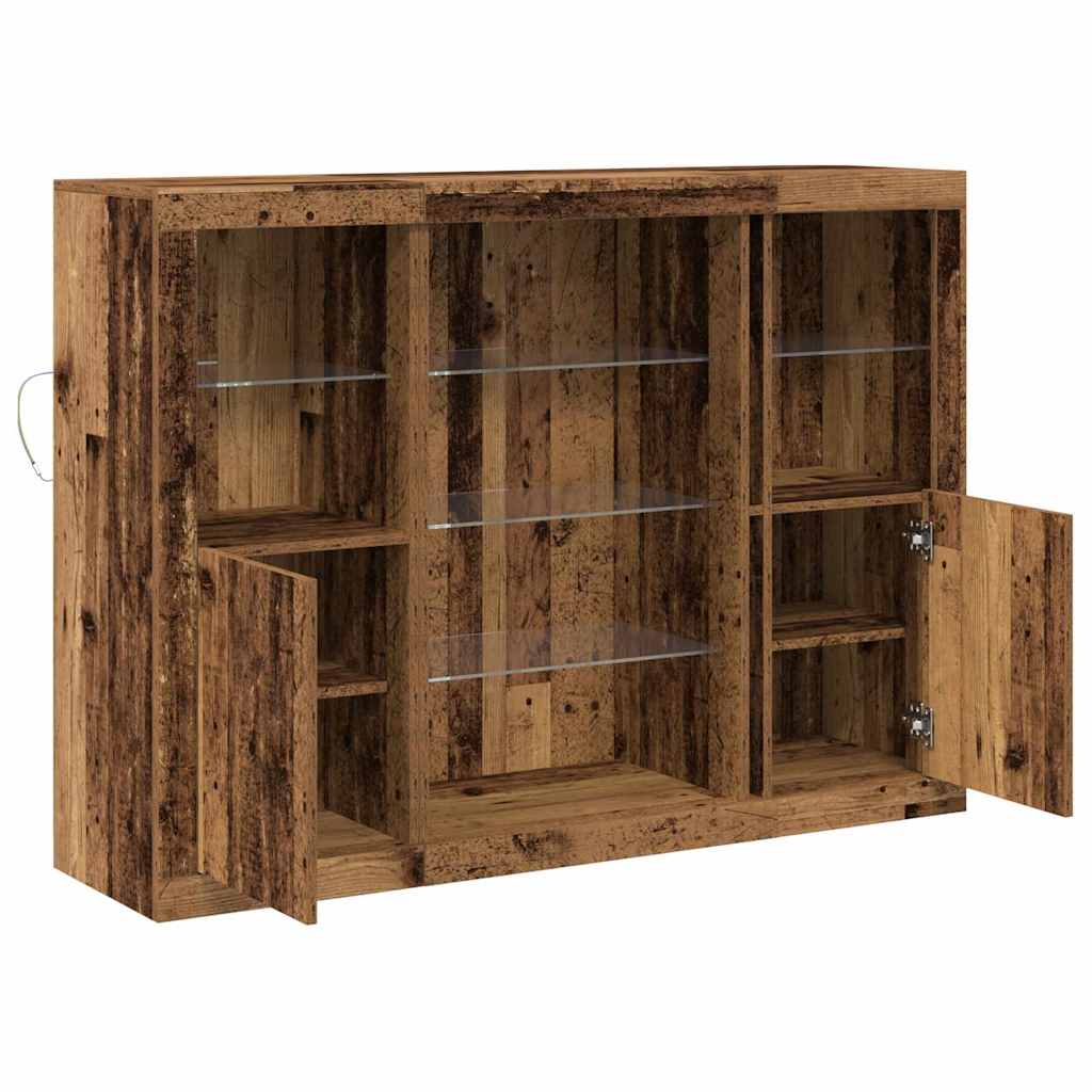 Aparador LED Madera vieja 142,5 x 37 x 100 cm
