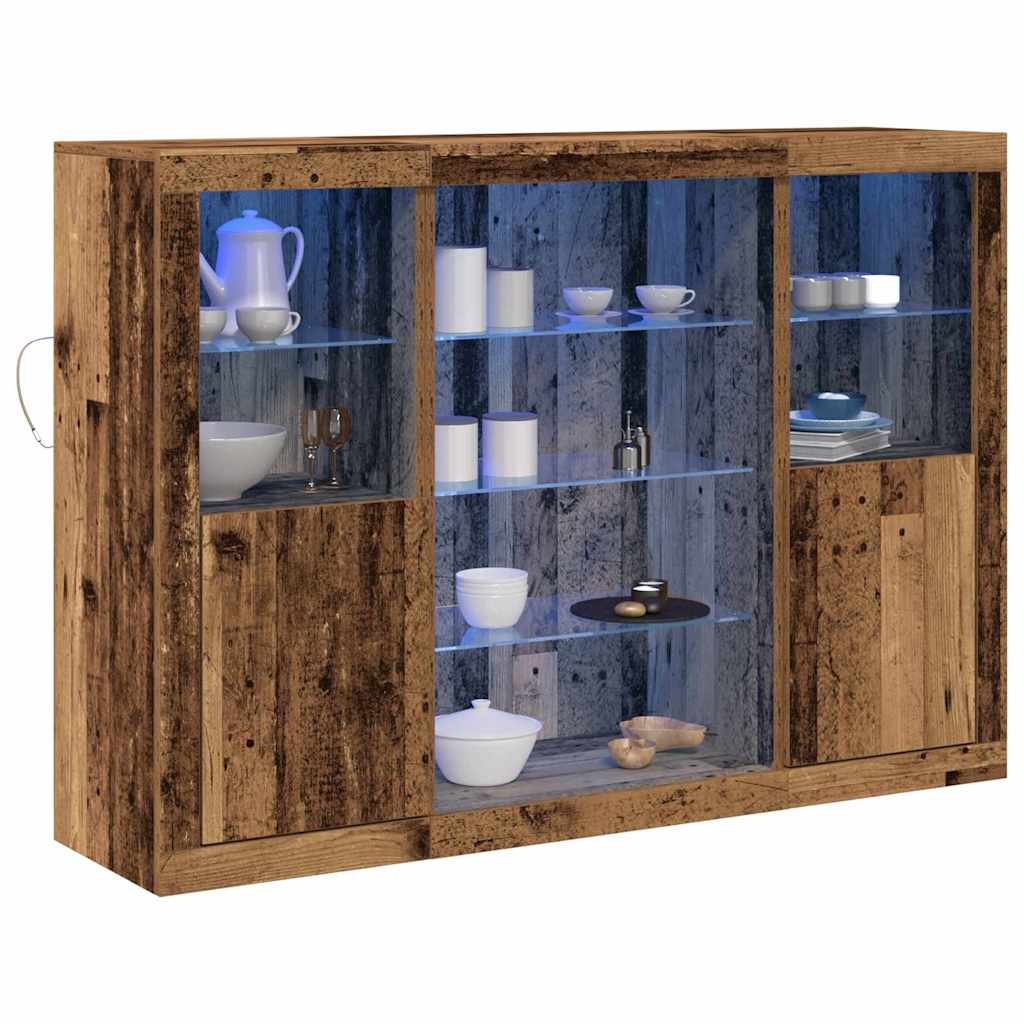 Aparador LED Madera vieja 142,5 x 37 x 100 cm