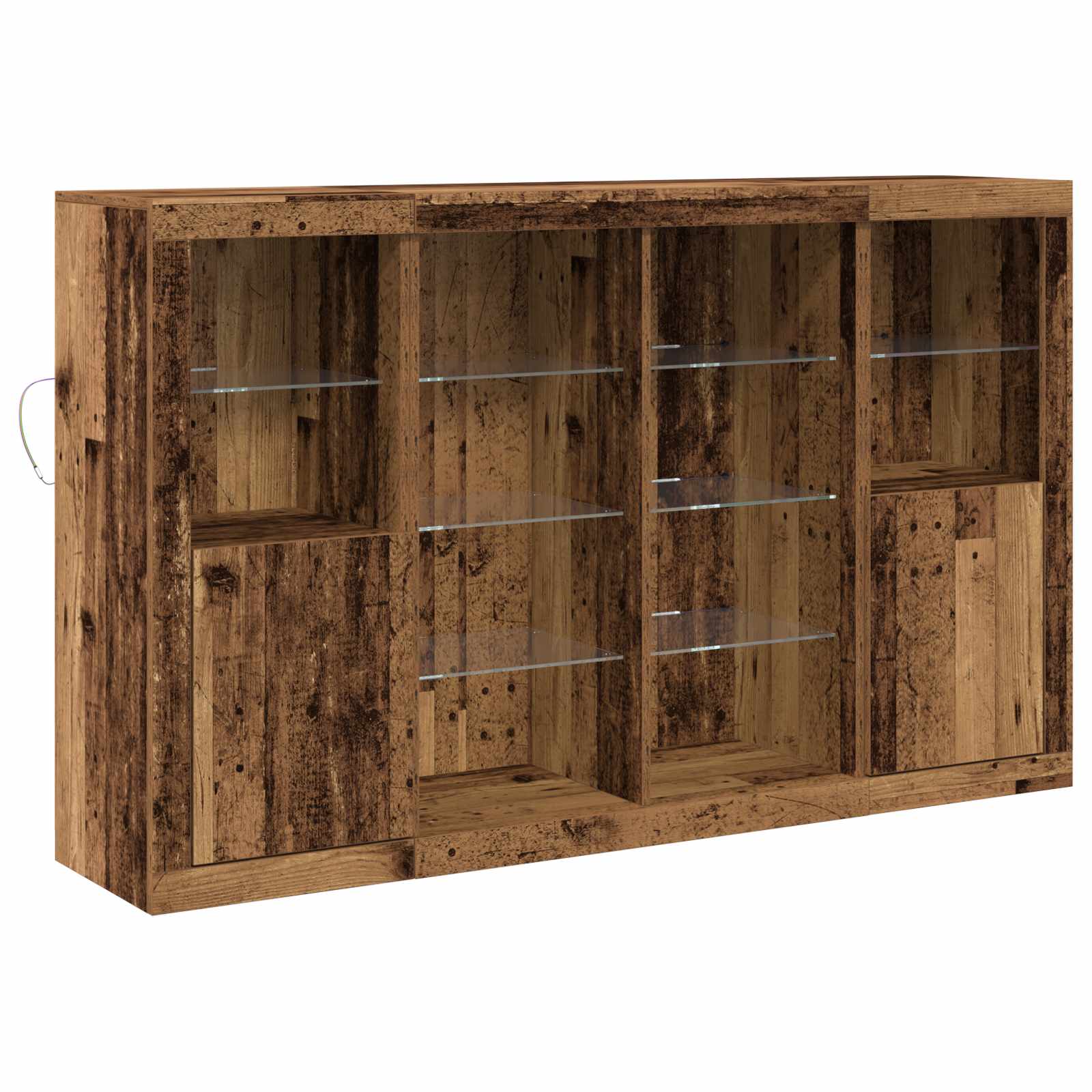 Aparador LED Madera vieja 163 x 37 x 100 cm