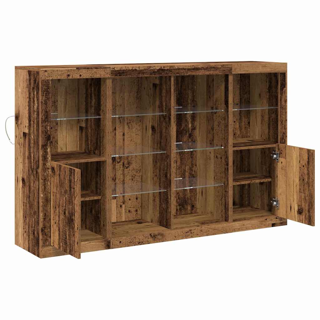 Aparador LED Madera vieja 163 x 37 x 100 cm
