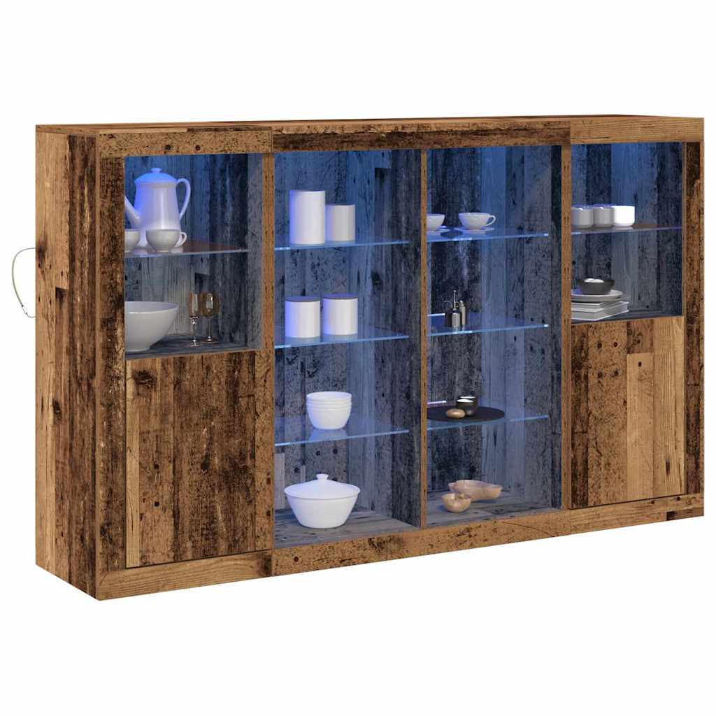 Aparador LED Madera vieja 163 x 37 x 100 cm
