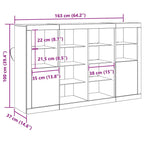Aparador LED Madera vieja 163 x 37 x 100 cm