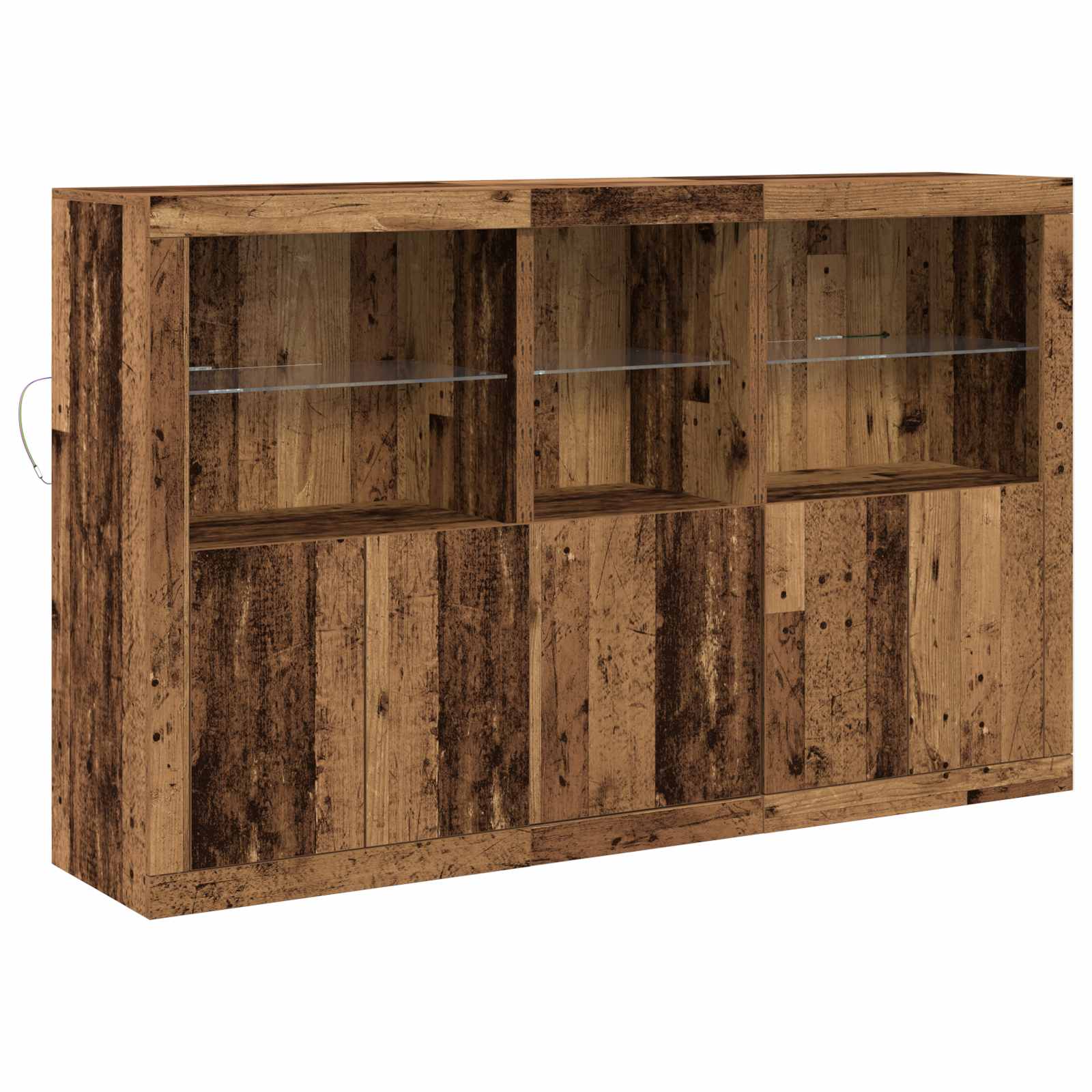 Aparador LED Madera vieja 162 x 37 x 100 cm