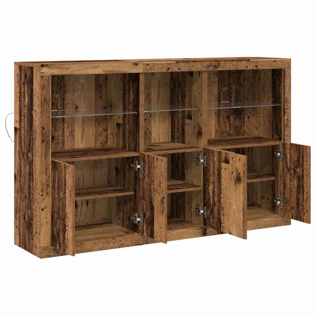 Aparador LED Madera vieja 162 x 37 x 100 cm