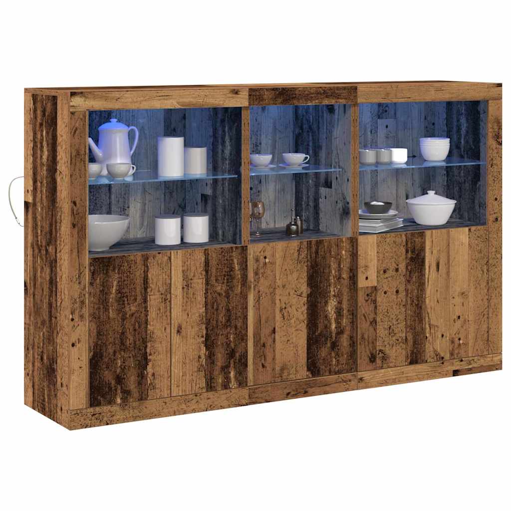 Aparador LED Madera vieja 162 x 37 x 100 cm